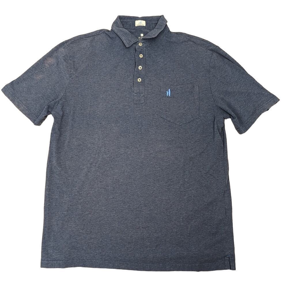 JOHNNIE-O Hangin Out Heather Cotton Stretch‎ Short Sleeve Large Polo Shirt